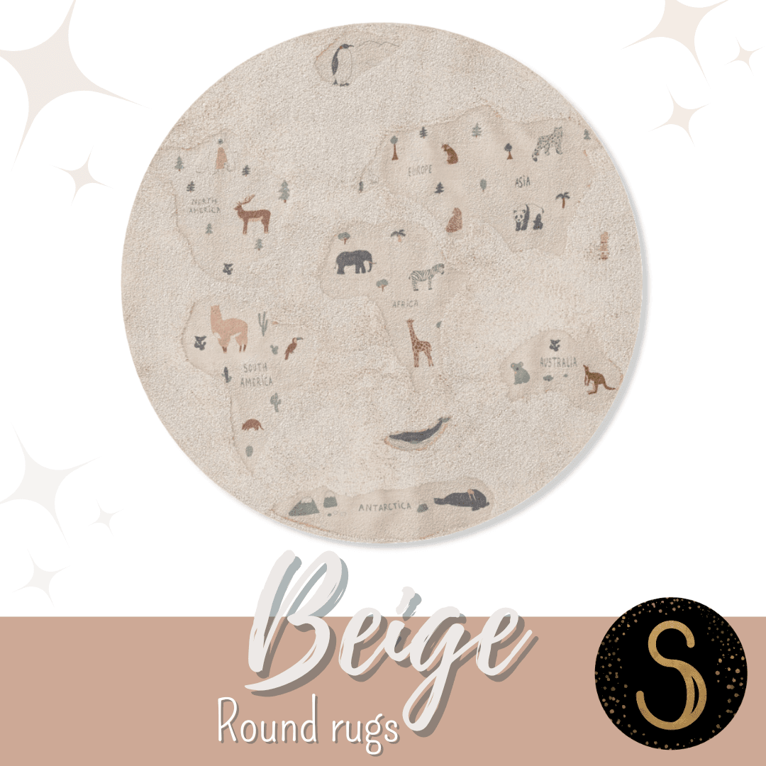 Коврик Beige Round Rugs